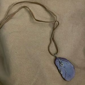 Purple stone necklace (not a real stone)